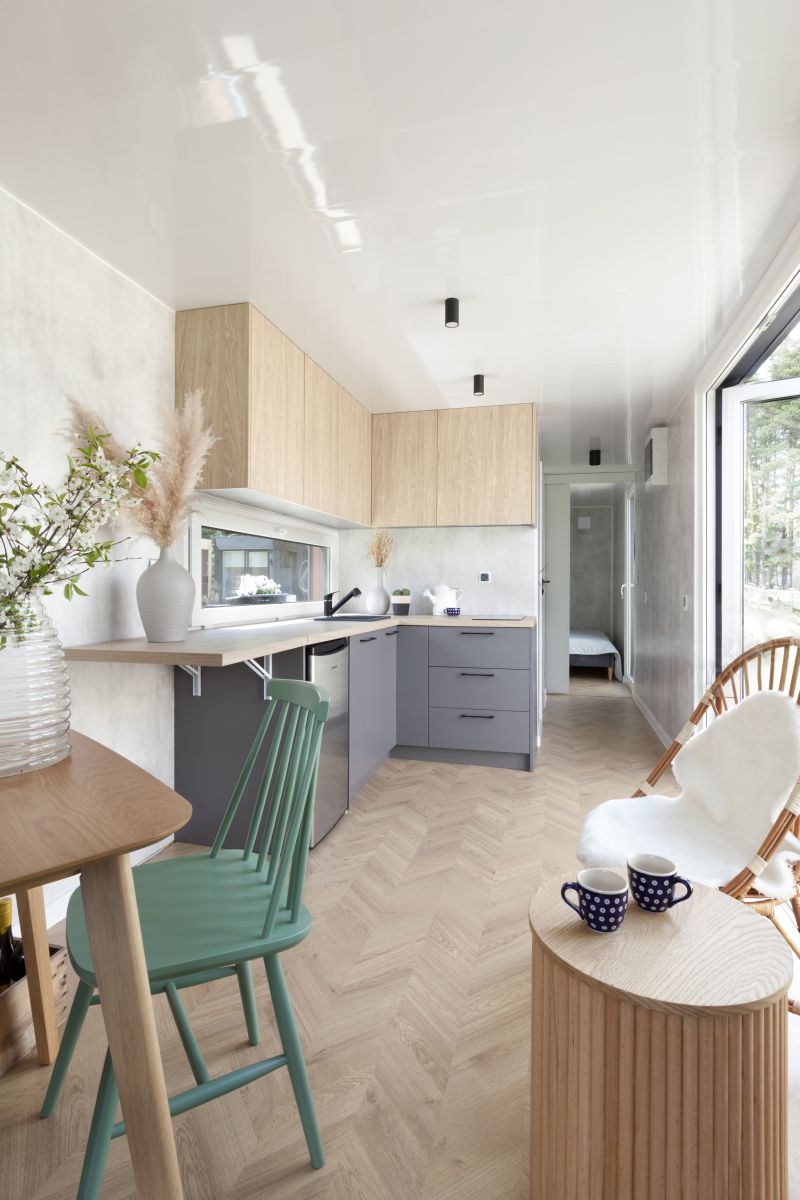 Domek – salon z aneksem kuchennym
